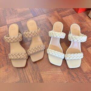 Target - A New Day Braided Heel Sandals - Great Condition - Size 8/8.5 - 2 pairs